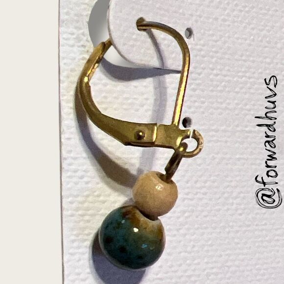 Bundle Sale 3 for $15 | Hand Crafted Mixed Media Bead Earrings on Latch-back Hoo - Picture 5 of 6